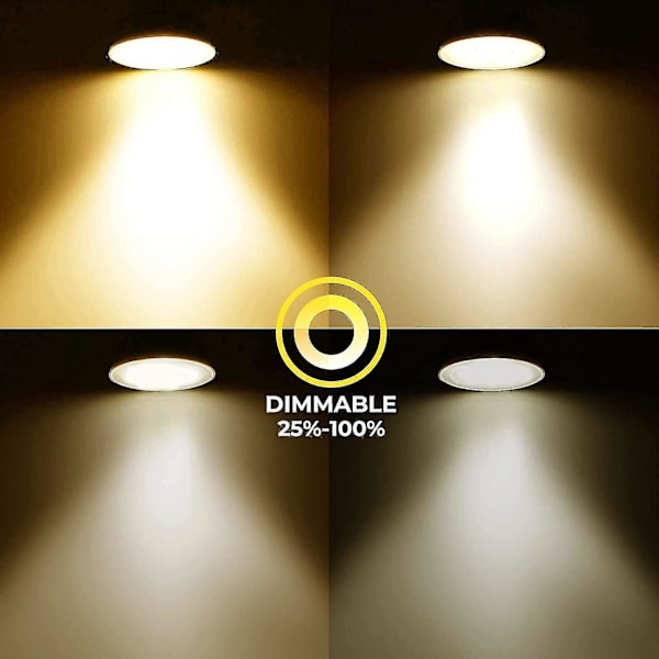 GU10 Halogen Spotlampa, Dimbar 50W Varmvit 2800K, AC 220-240V Halogenreflektor
