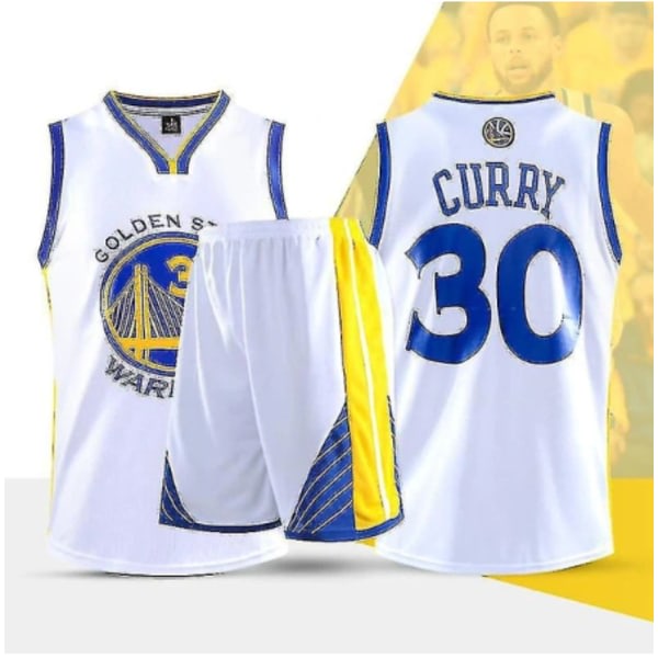 Nba Golden State Warriors Stephen Curry #30 Baskettröja vit 18