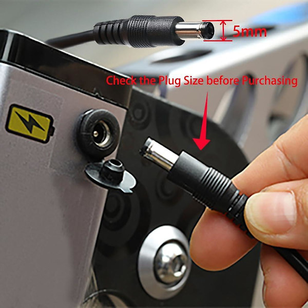 42V 2A DC Elektrisk Cykeloplader Hanstik {XW}