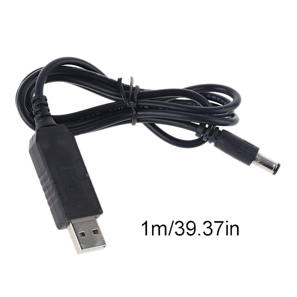 Universell för QC 3.0 USB till 5V-12V Justerbar Spänning Step Up 5.5x2.1mm Kabel Power Boost Line för WiFi Router LED Strip