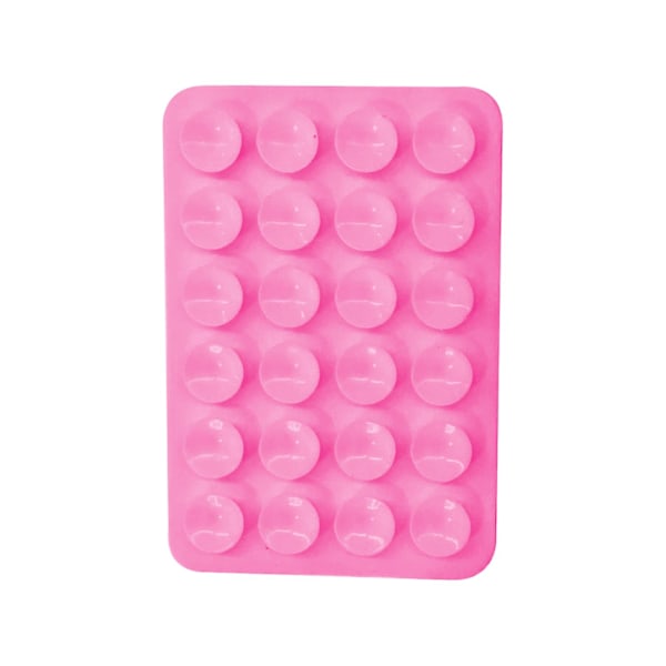 6 stk. Silikon Sugekopp Telefondeksel Klebende Feste, Silikon Telefondeksel Holder Matte For Selfies Og Videoer, Sklisikker Håndfri Telefonholder pink