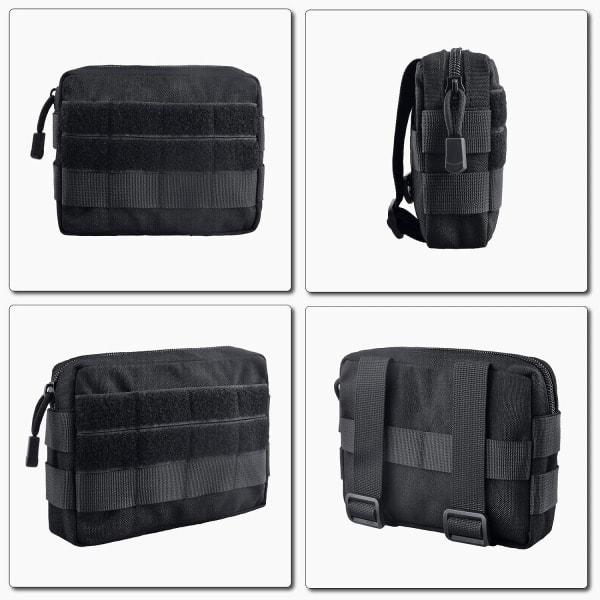 Taktisk Molle Pung (sort) EDC Pung Multifunktionel Militær Be