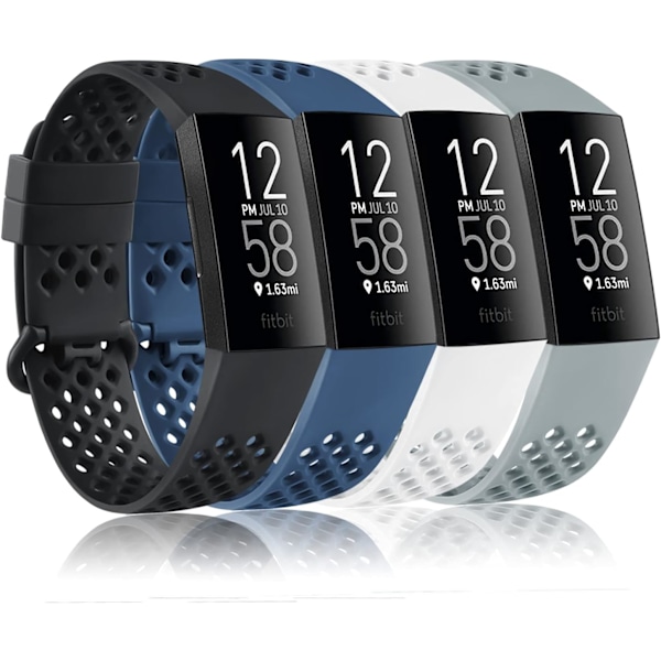 4 kpl urheilurannekkeita, jotka ovat yhteensopivia Fitbit Charge 4 -rannekkeen ja 【HY】 kanssa