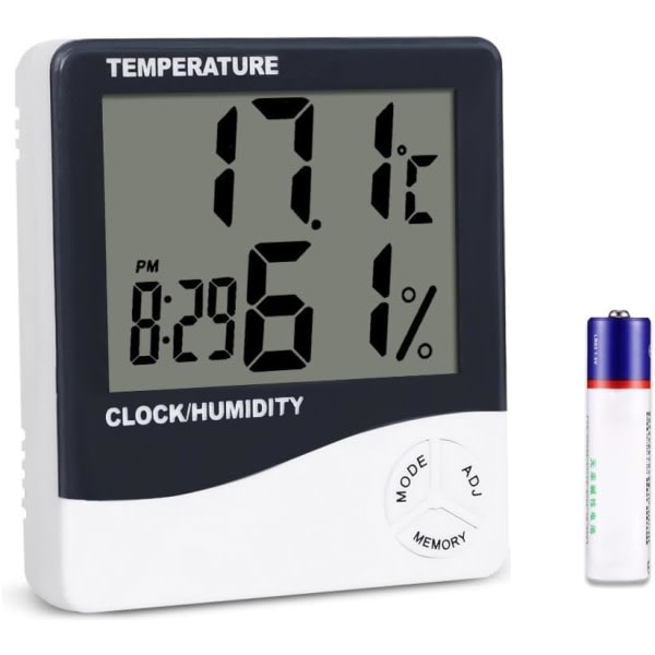 Digital hygrometer termometer, Mengshen inomhustemperatur fuktighetsmätare för hem/kontor/växthus/källare/bil/babyrum