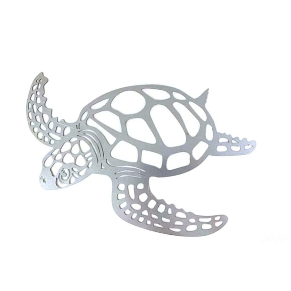 Havssköldpadda Prydnad Vägghängande SILVER Silver