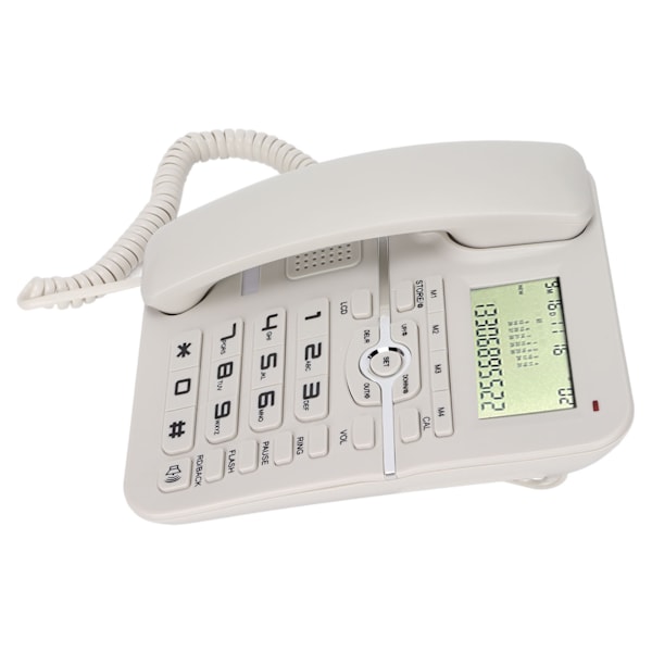 KXT2028CID fasttelefon med ledning - 4 grupper med hurtigvalgfunksjoner - fasttelefon med ledning for kontorhotell (hvit)