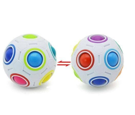 Ball Fidget Magic Rainbow Puzzle Rubiks Fig Cube Legetøj{yh}