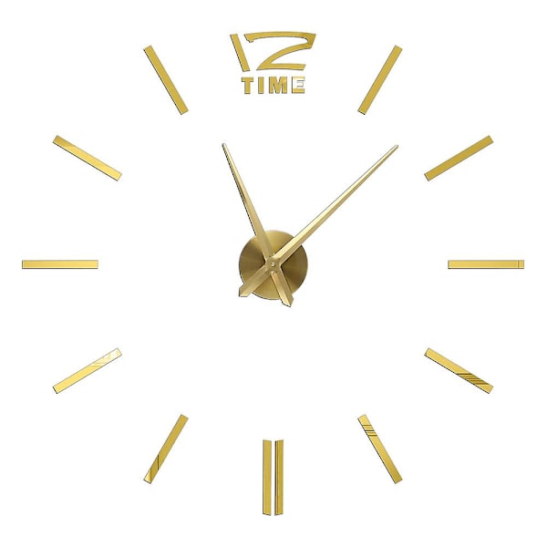 3D Stor Väggklocka DIY Akryl Spegel Klocka Dekal Överdimensionerad Klocka Klockor Europa Horloge Vardagsrum Heminredning Flera Stilar Guld D Gold D 37 inch (60-90cm)