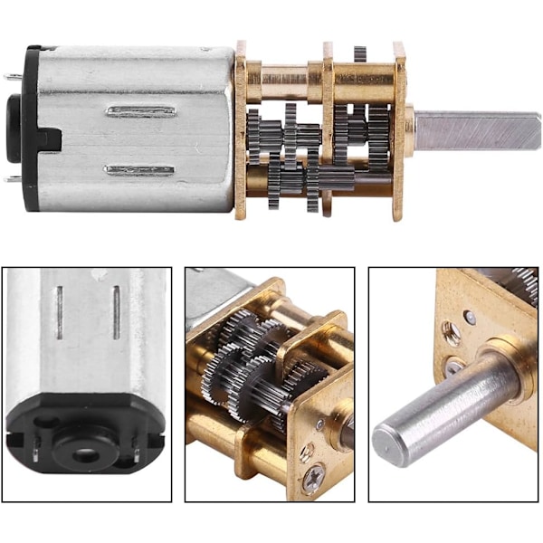 Høy dreiemoment girmotor 1: 1000 reduksjonsgirmotor for smart robotbil leketøymodell fly leketøy reduksjonsmotor (6V 30RPM) Lefou Sunmostar