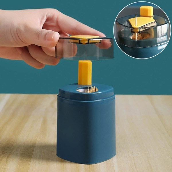 Automatisk tandstikkerholder Tandstikker Dispenser Etui 4 ST Automatisk Pop-Up Tandstikker Box Tryk Tandstikkerholder Bærbar