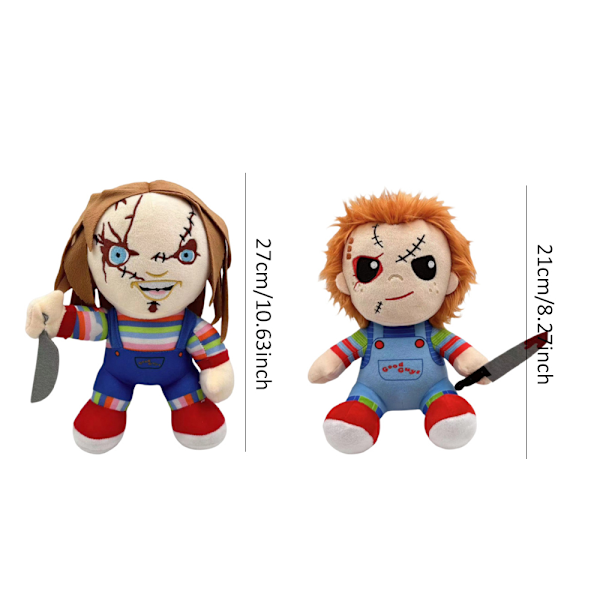 Child's Play CHUCKY Plyschleksak Skräckfilm Fylld Docka Halloween Barn Födelsedagspresent Sittende stilling Sitting posture 21 cm