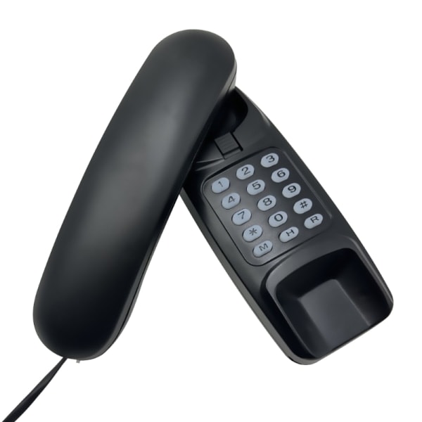 Wall Mount Corded Landline Large Button Household Hotel Business Desktop Black