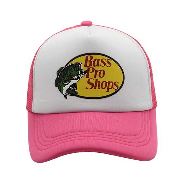 Bass Pro Shop Utomhus Keps Truckerkeps med Mesh - Herr och Dam One Size Fits All Snapback-förslutning - Perfekt för Jakt & Fiske - Perfekt Rosröd Rose red