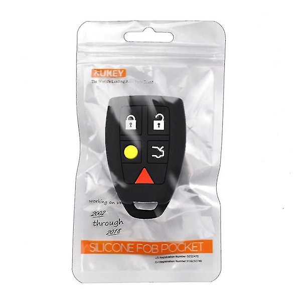 Silikondeksel for Volvo C30 C70 S40 V50 2004 2005 2006 2007 Fjernkontroll Skall Nøkkeldeksel