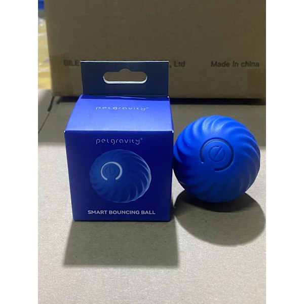 Interaktiv Hundboll, Automatisk Rullande Studsboll för Hundar, USB Laddningsbar Automatisk Rullande Boll Leksaker Interaktiv och Smart (Blå)
