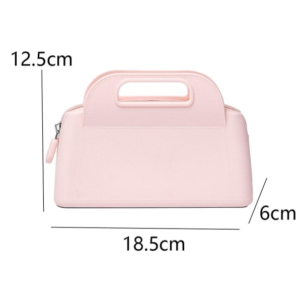 Bærbar kosmetisk taske i silikone, pung i silikone Pink
