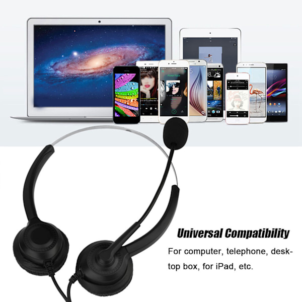 Mute-funktion Callcenter USB-headset med brusreducering USB Callcenter-headset med mikrofon