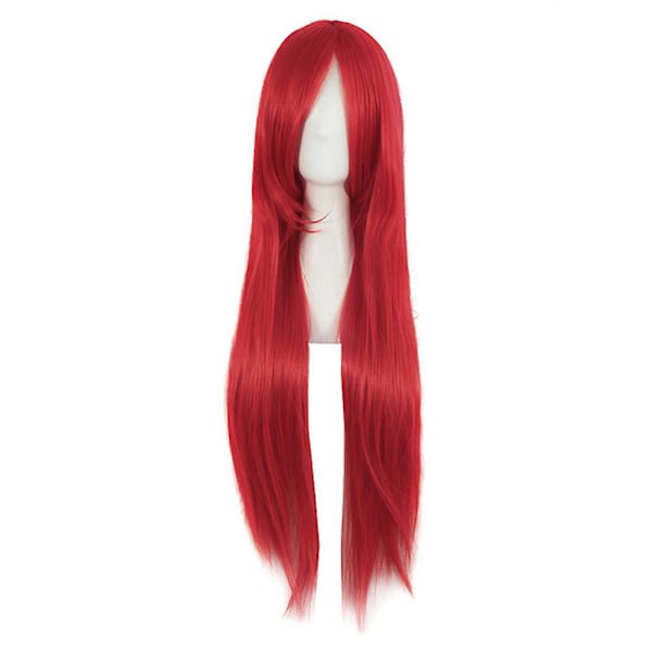 Red Wig For Women Long Hair Wig With Bangs Wig Cosplay Straight Wig