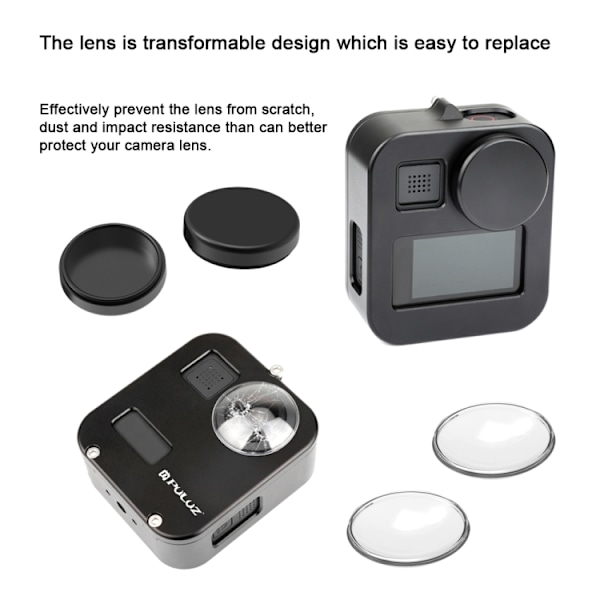 Skyddsfodral CNC Aluminiumlegering Skyddsbur för GoPro Max【HY】