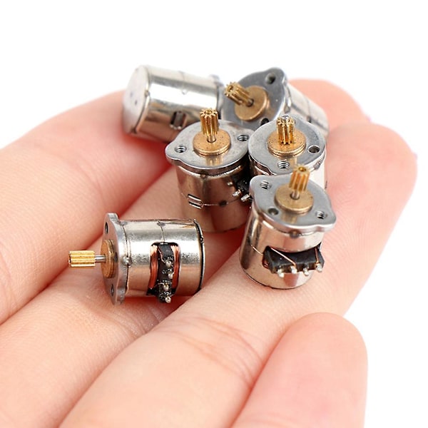 10 stk/pakke Mini 2 Fase 4 Tråds Stepper Motor Miniatyr Stepper Motor med Gir Liten Liten Mikromotor Leke Motor DIY