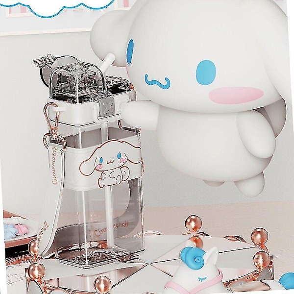 Uudet Kawaii Sanrio-vesipullot söpö anime Cinnamoroll Kuromi piirretty kannettava muki 520ml pullo lahja lapsille pojille tytöille lahja Kuromi Kuromi 520ml