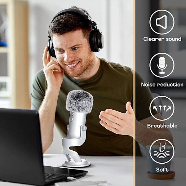 Mikrofon Vind Muff Mikrofon Vindskærm Pels Vindskærm