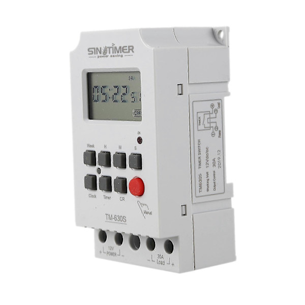 Sinotimer Tm630s-4 12v Sekundtimerbryter Stor Skjerm Kontroller