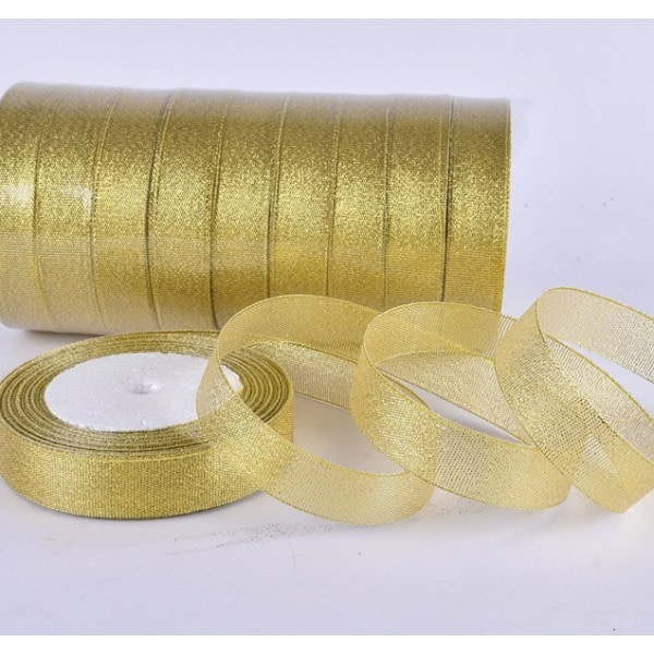 20 ruller 1,5 cm guld og sølv bånd engros gaveæske emballage bånd guld kageæske bånd