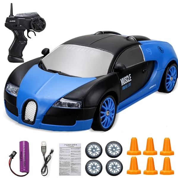 2.4G Drift RC Bil 4WD RC Drift Leke Fjernkontroll GTR Modell AE86 Kjøretøy Bil RC Racing Leke for Barn Julegaver 04-1B