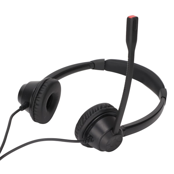 RJ9-headset med støjreduktion, mute-funktion, ledningsbaseret erhvervsh headset med mikrofon, lydstyrkekontrol til VOIP-telefon