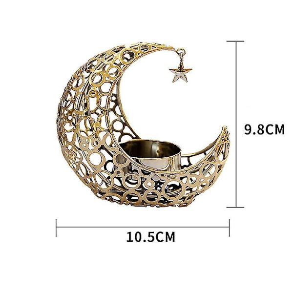 Yaju Metall Månsken Tealight Ljusstake Ställ Dekorativ Tealight Ljusstake Te Ljusbricka För Hem/Trädgård/Bröllop (Guld)(1st)