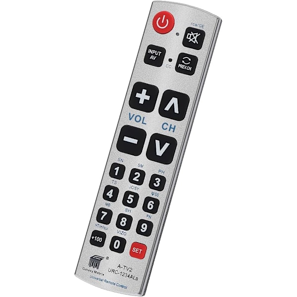 Seniors Elderly Large Button Universal Remote Control for Extra Large Jumbo Giant Remote Control, Simple Simple