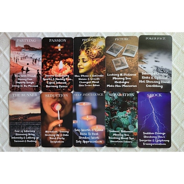 53 kort Mystic Red Rose Oracle Deck 10,3*6cm Et Situations Deck Tarotkort Twin Flame Oracle Cards Kærligheds Nøgleord B- Perf Mystic Red Rose Oracle Deck