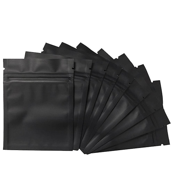 100-pakning Luktsikre Poser - 3 x 4 Tommer Gjenlukkbare Mylarposer Foliepose Flat Zip Lock Pose