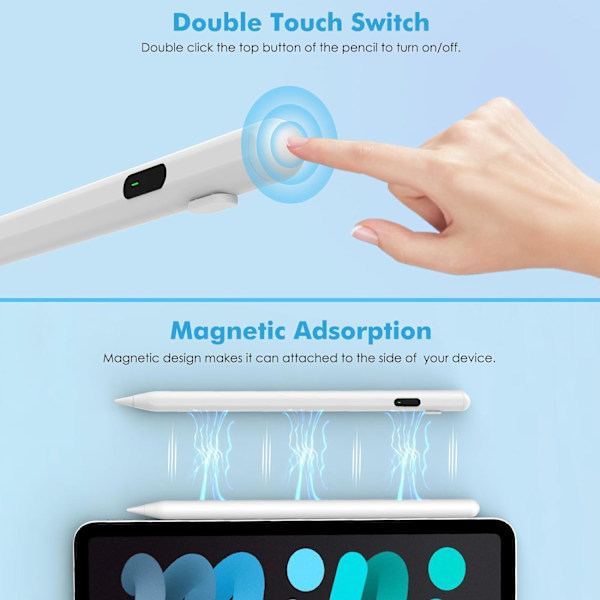 Touch Screen Stylus Pen, Universal Stylus Pen Kompatibel med iPad/iPhone/Samsung/Lenovo/Xiaomi & Andre iOS/Android Smartphones og Tablets