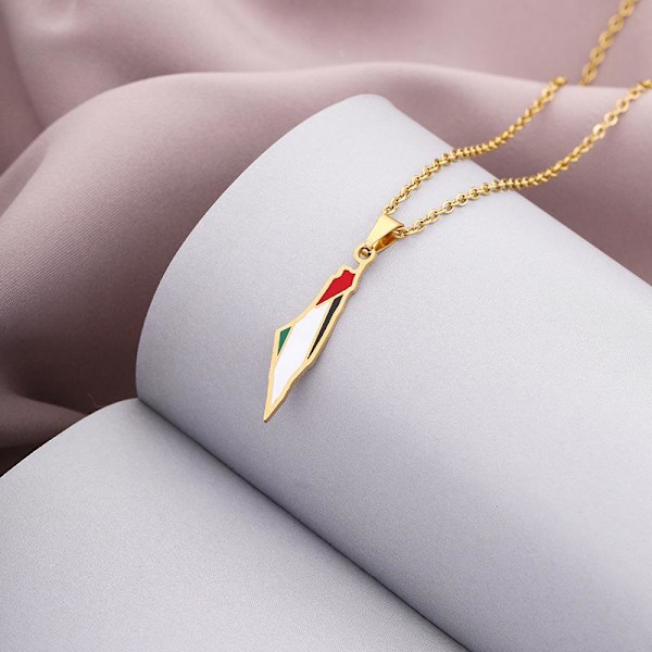 Palestina flagga flagga hänge Palestina halsband Palestina flagga guld 1