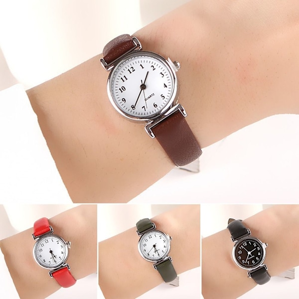 Damklockor Läderarmband BRUN brown