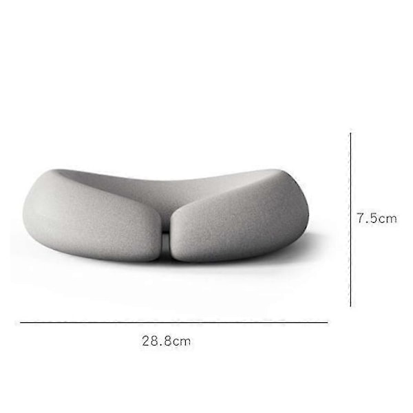 Ansigtssænket nakkestøtte til massagebriks Letvægts U-formet pude til massage Spa Grå Grey sponge