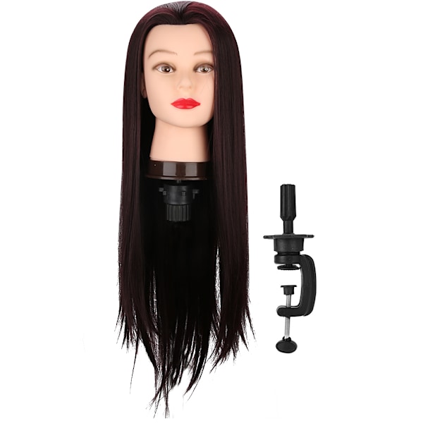 Hår Mannekäng Huvud Salong Hårstyling Flätor Träning Övningshuvud Modell Mörklila