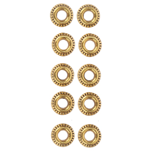 50 stk. Hårde Dreadlocks Perler Zinklegering Hår Skæg Dekoration Ringe DIY Smykketilbehør Guld 0.1
