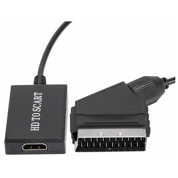 HDMI till SCART-omvandlare HD 1080p Ljud- och videoadapter för HDMI till SCART Sky Box Stb