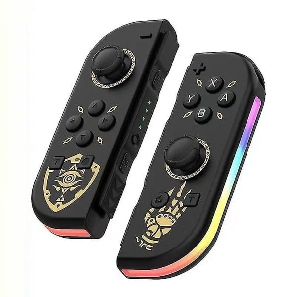 Trådlös handkontroll kompatibel med Nintendo Switch, OLED, Lite Gamepad Joystick (V/H) Ersättning med RGB Höger Black