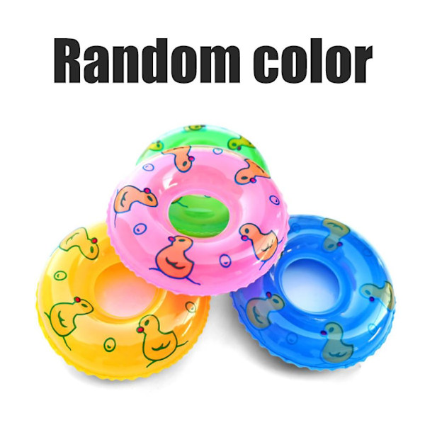 Badanka Leksaker Tecknad Gummi Anka med Badring Halsband Solglasögon Baby Shower Leksak Bil Ornament Instrumentbräda Dekoration 0.2