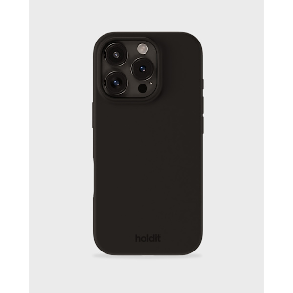 holdit iPhone 16 Pro Max Mobilcover Silikone Sort{qw} 59