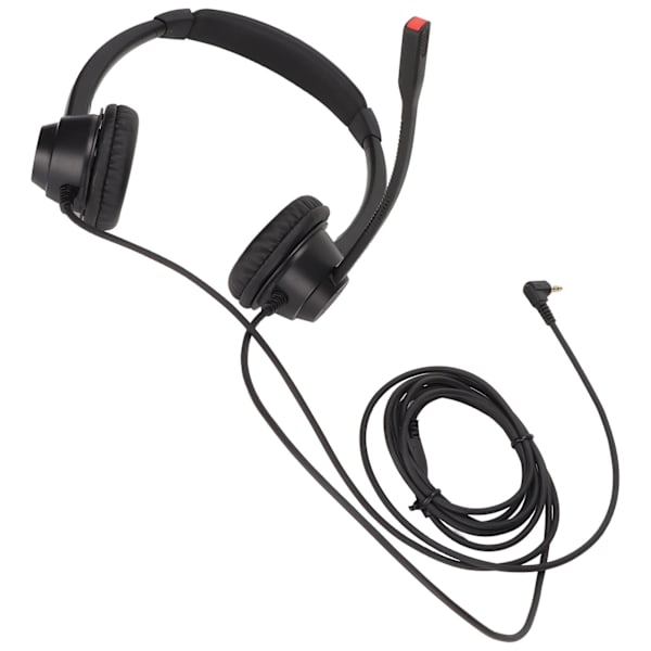 2,5 mm kontorheadset dobbelt øretelefon headset med støjreducerende mikrofon til telefonsalg hospitaler banker