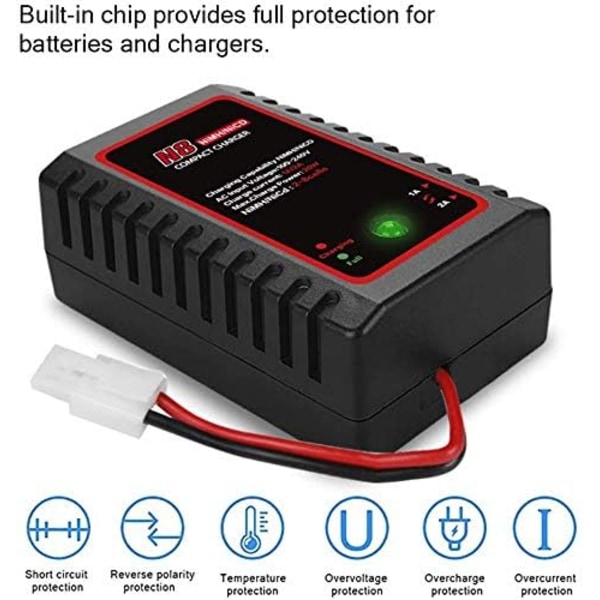 Nimh-laddare för Nimh/NiCD-batteri (2-8s), intelligent laddare för
