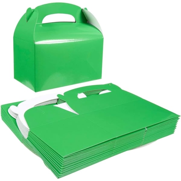 24-pack pappersgodislådor - Gavellådor - Roliga godislådor - 2 dussin ljusgröna födelsedagsfester - 24 antal - 5,5 x 4,3 x 4,7 tum