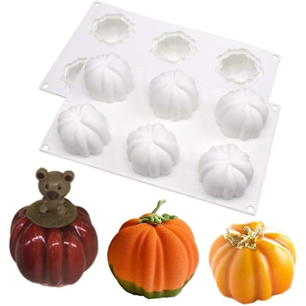 Halloween Græskar Silikoneform Motiv DIY Fondantform Isbakke Kagedekoration Glasur Sukkerhåndværk Form Bagning