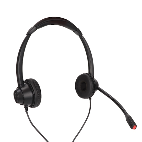 RJ9-headset med støjreduktion, mute-funktion, ledningsbaseret erhvervsh headset med mikrofon, lydstyrkekontrol til VOIP-telefon