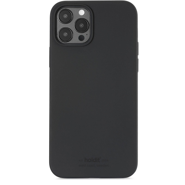 iPhone 12/12 Pro - holdit Silikone Mobilcover - Sort{qw} Black Svart